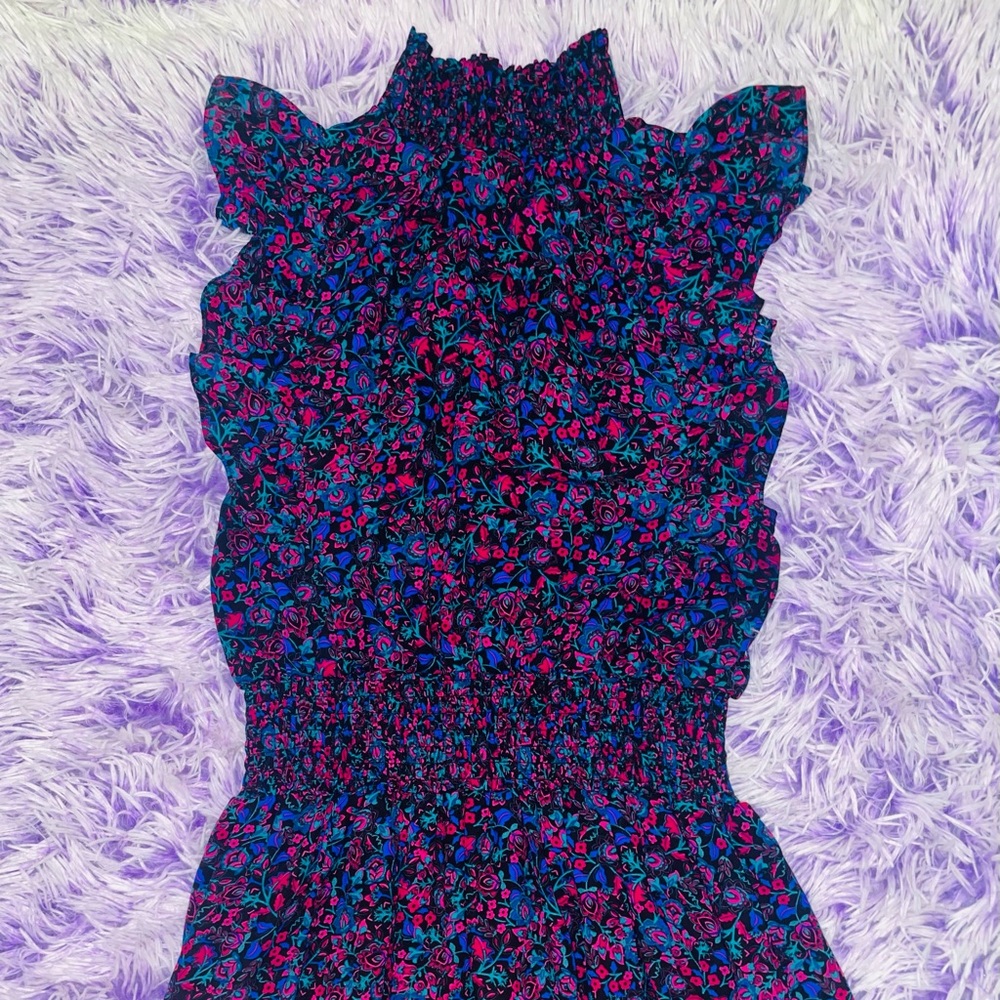 BCBG Paris Floral Maxi Dress - Blue and Pink